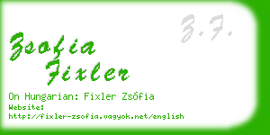 zsofia fixler business card