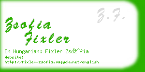 zsofia fixler business card